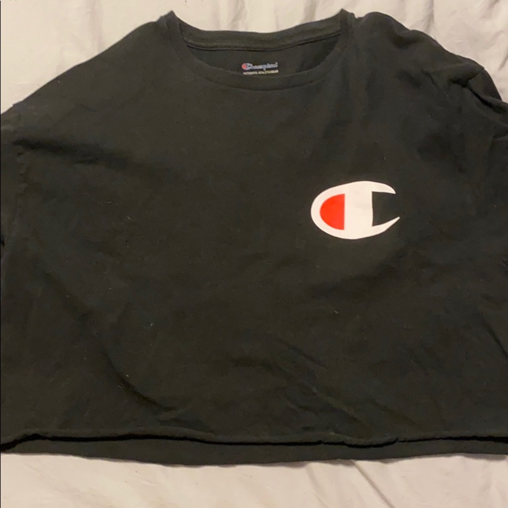 Black champion crop top